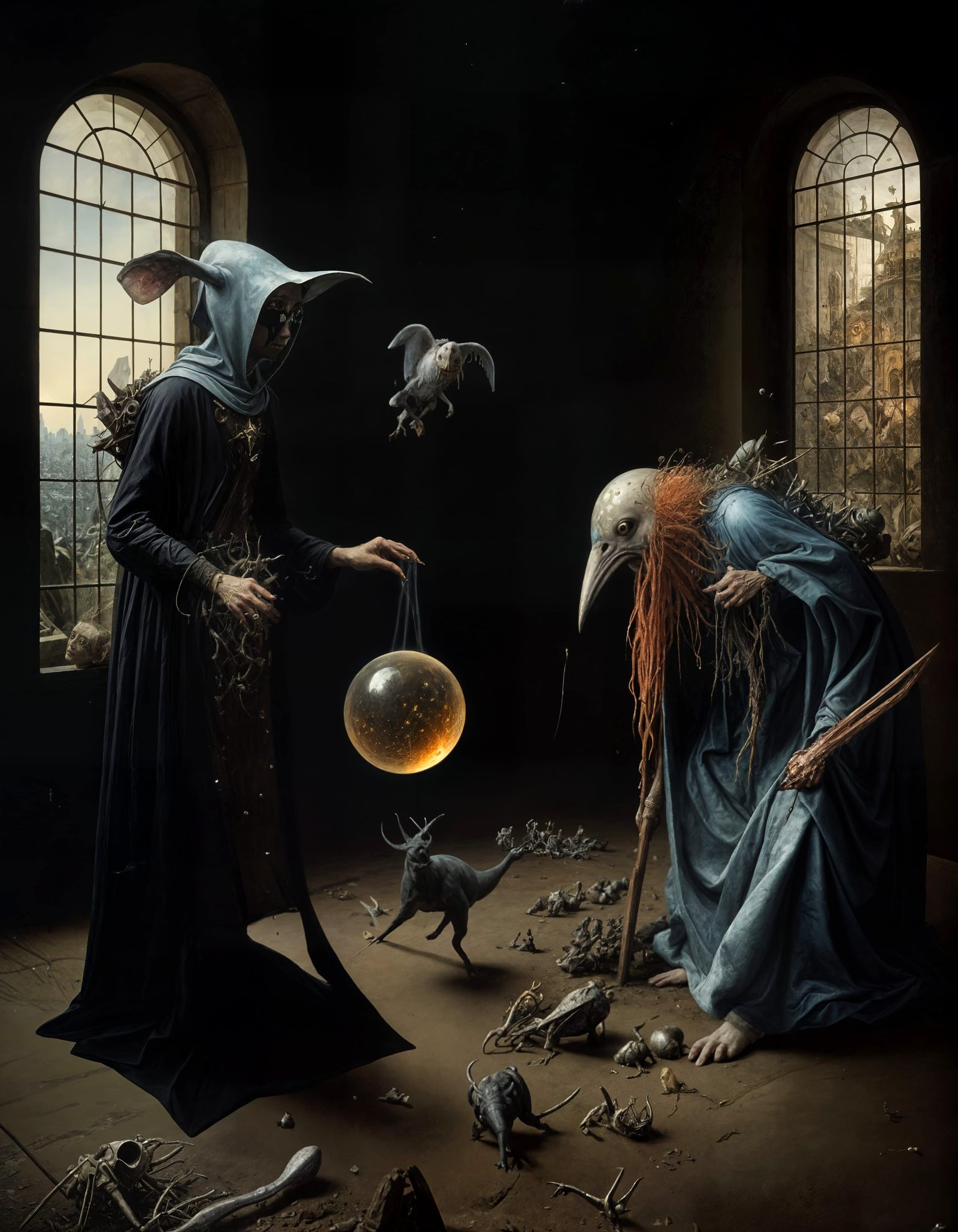 Only the Dark Wizard Arrived after transporting...