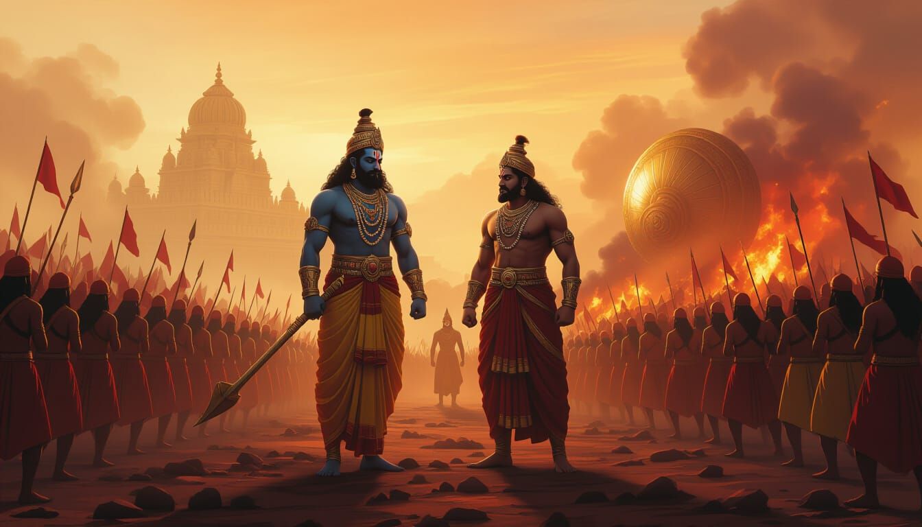 Epic Warriors on Kurukshetra Battlefield