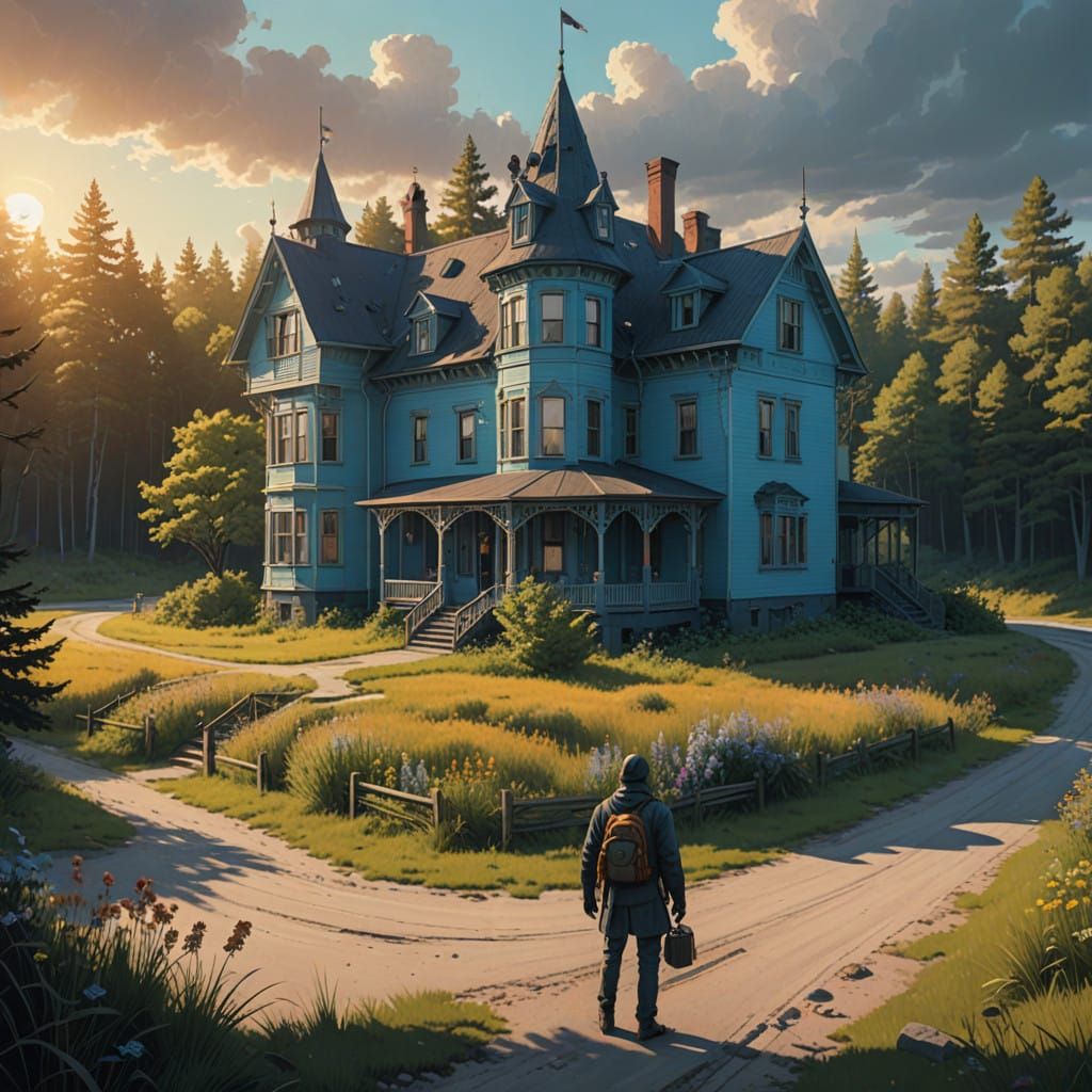 Vibrant Victorian Roundhouse Amidst Nordic Forest and Sandy....