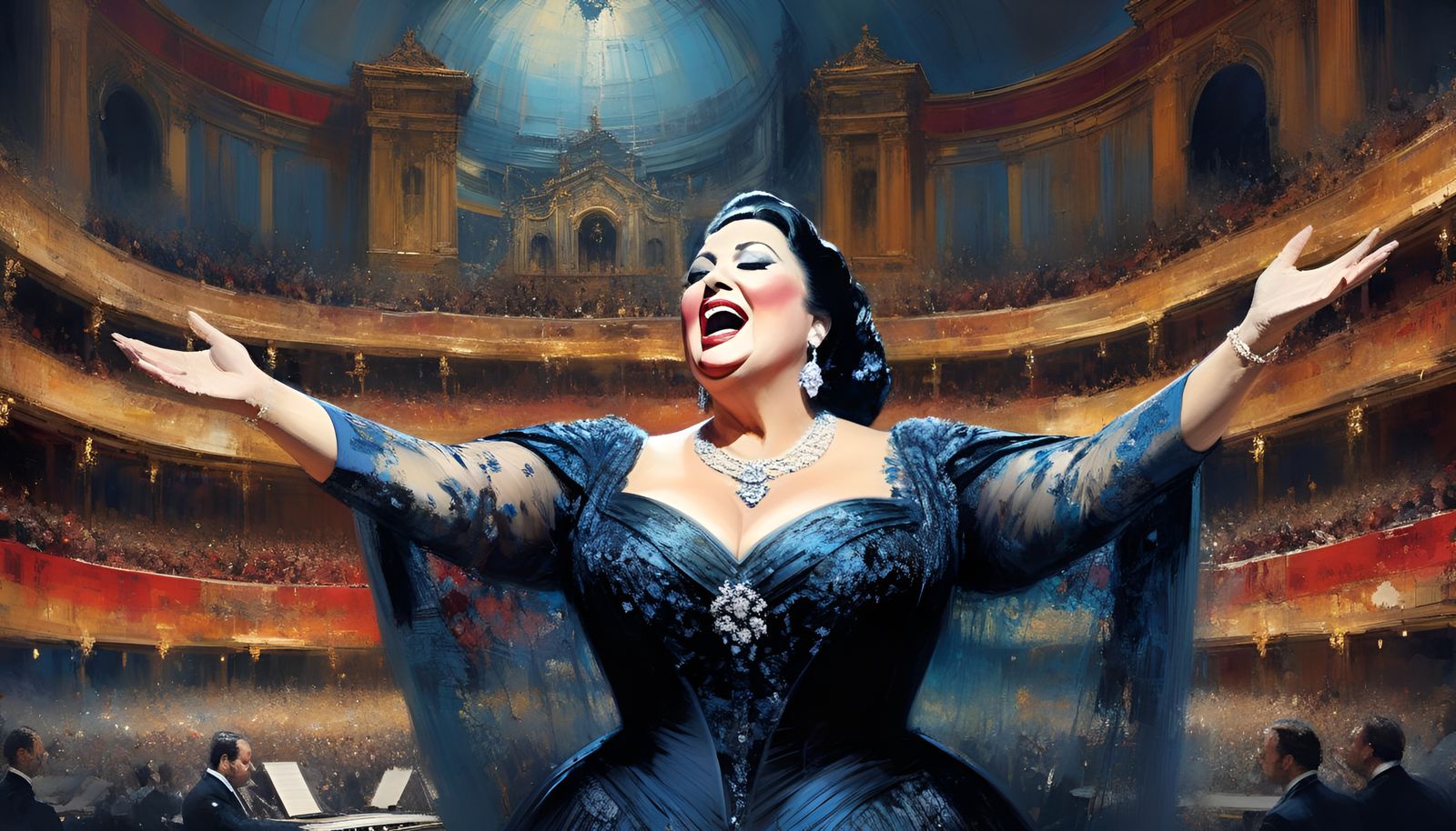 Dramatic Opera Singer Portrait in Fine Art Style