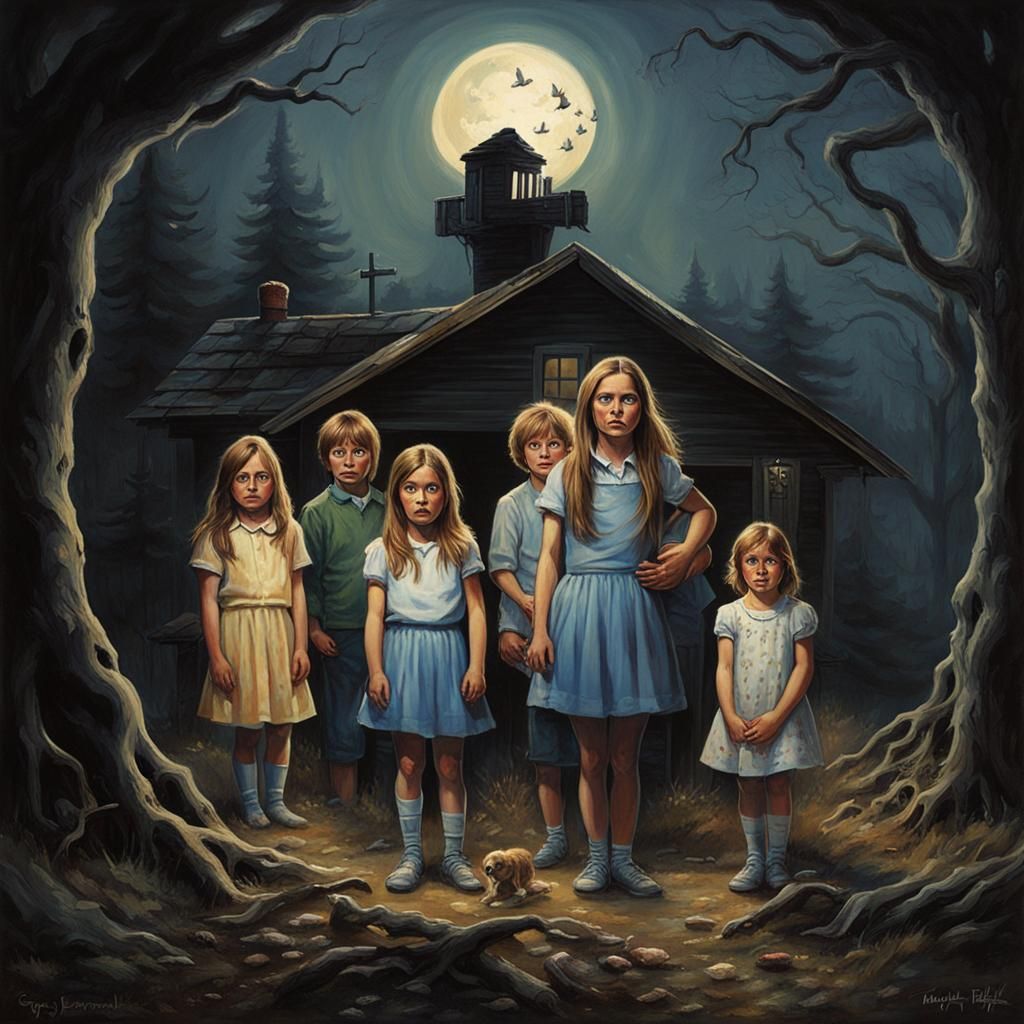 Creepy Family Portrait in Sinister Style