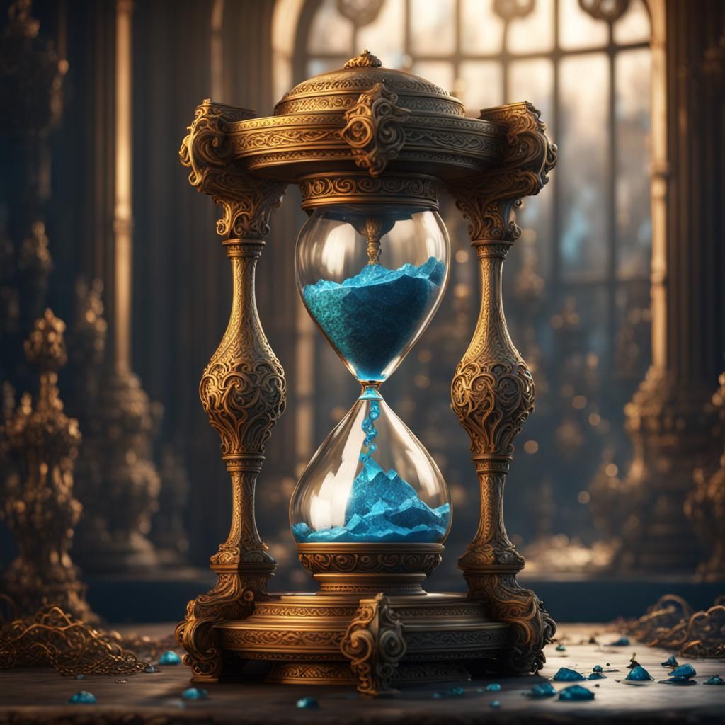 Ornate Hourglass: Detailed Fantasy Concept Art
