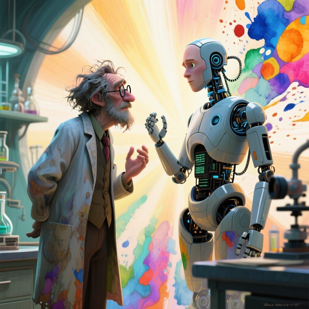 Mad Scientist Reveals Self-Aware Robot-Human Hybrid