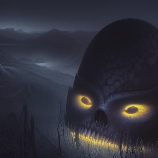 Monstrous Sea Head Emerges at Night