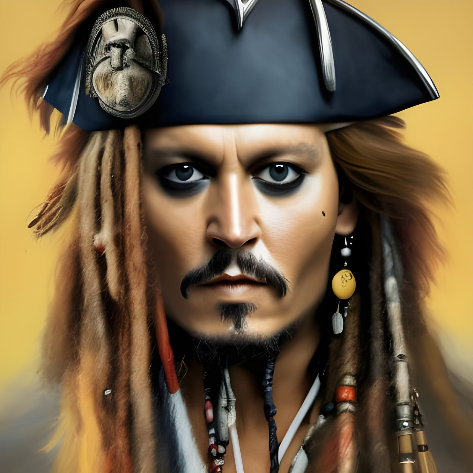 Photorealistic Portrait of Jack Sparrow in 8K