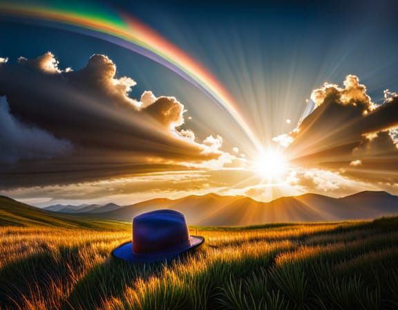 Celebratory Hats in Cosmic Photorealistic Style