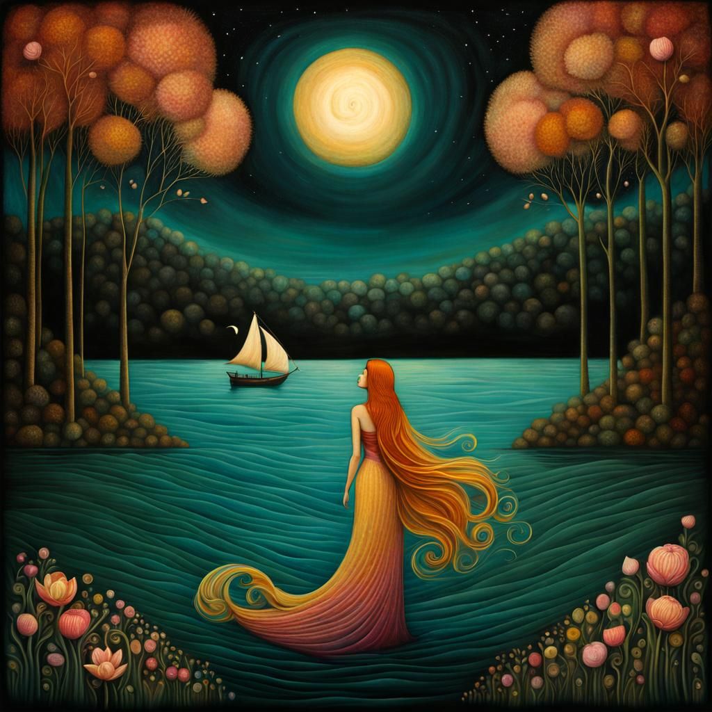 Birth of Venus in a Surreal Style