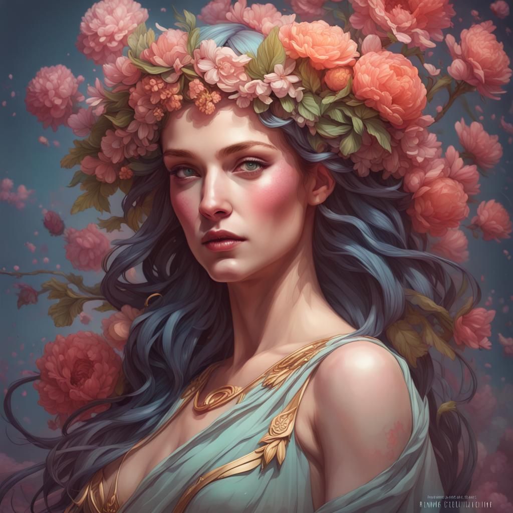 Persephone: Goddess of Spring and Death Portrait