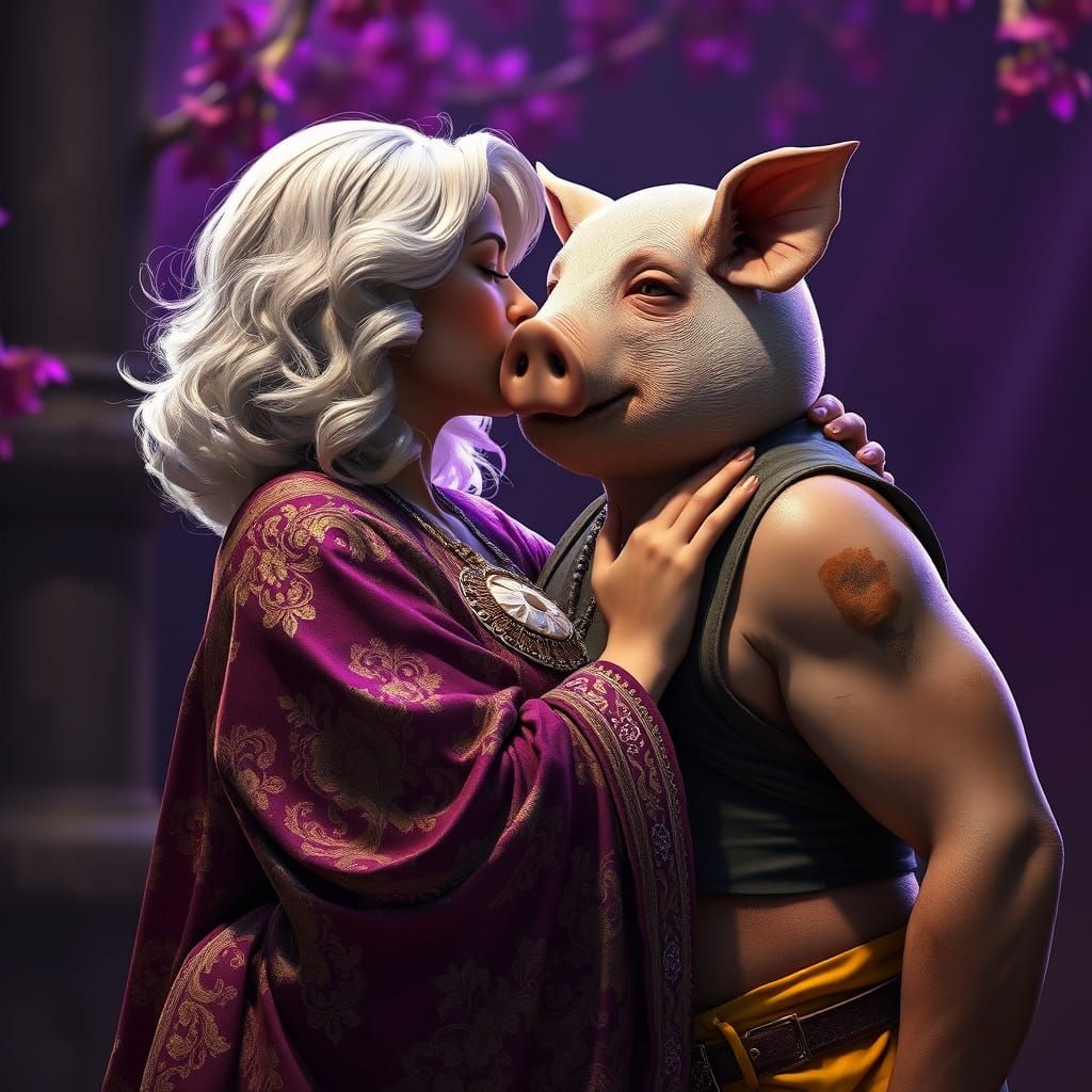 Dark Fantasy Romance in Art Nouveau Style