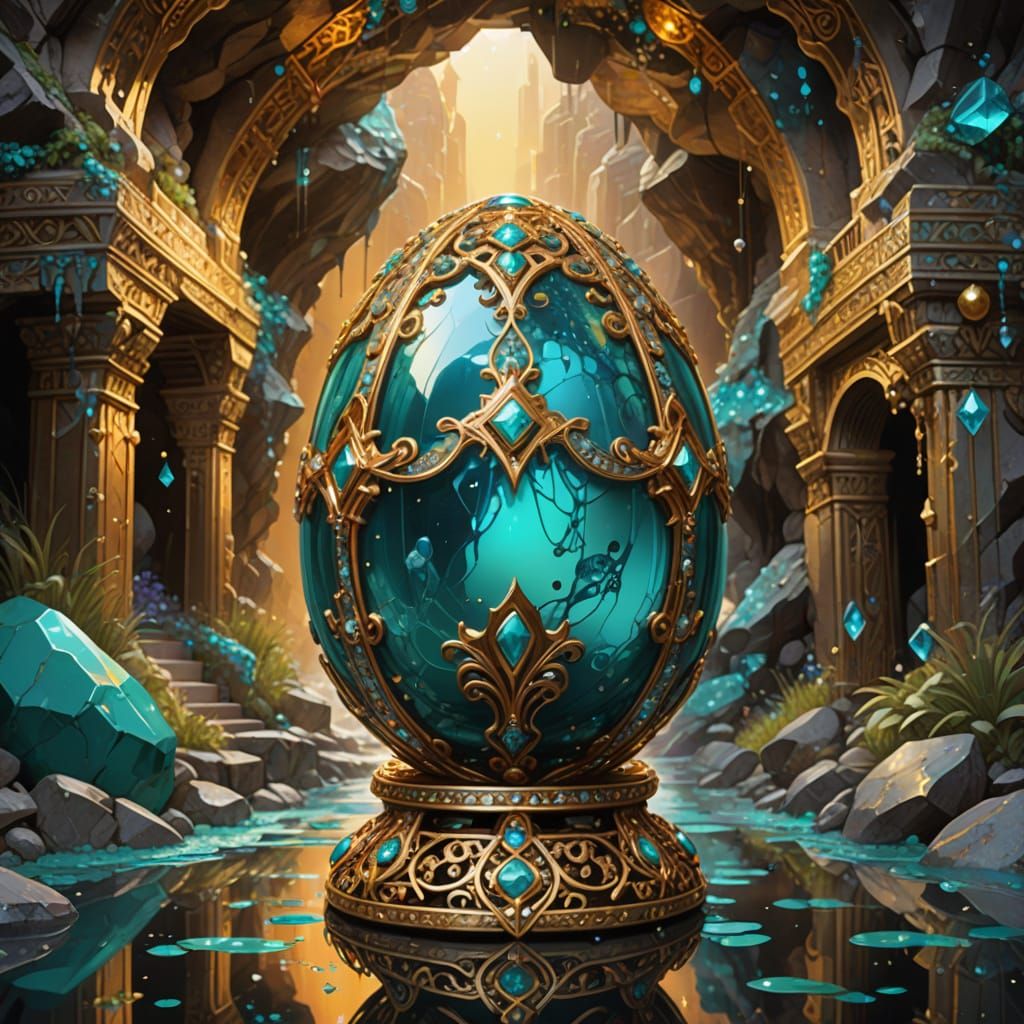 A majestic, jewel egg