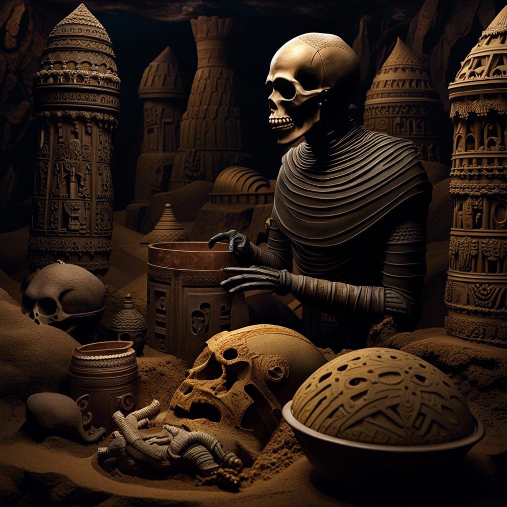 Ancient Archaeological Dig Site artifacts