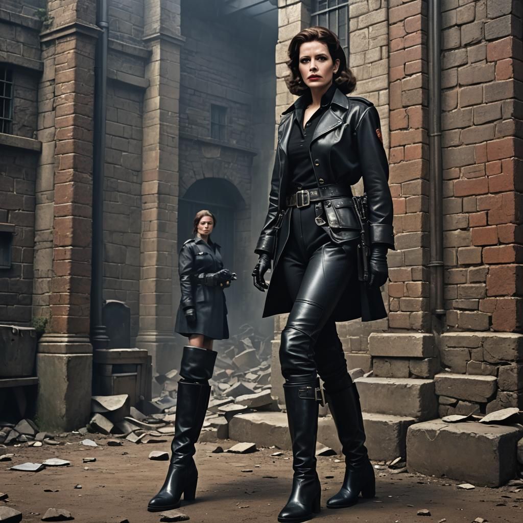 Sylvia Kristel as Warden in Black Boot Prison