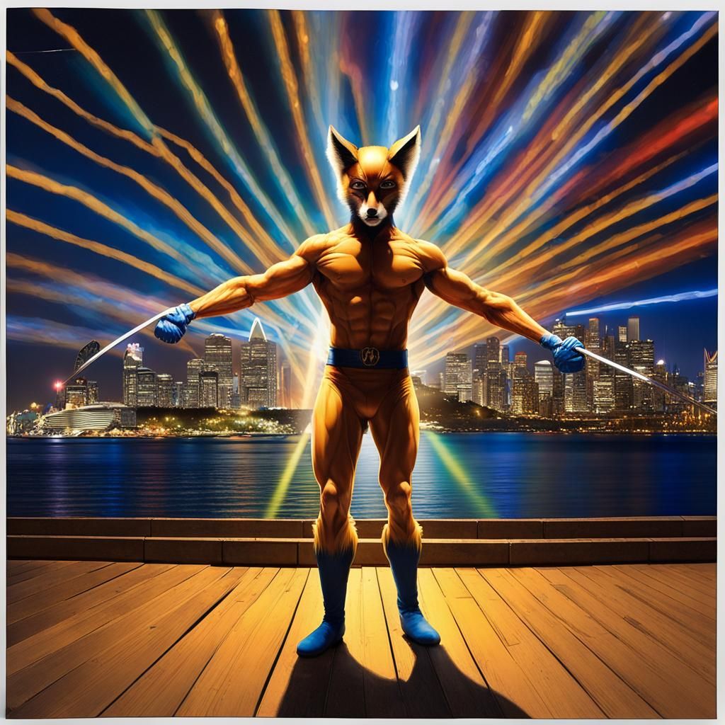 Fox Mask Handstand at Sydney Opera House