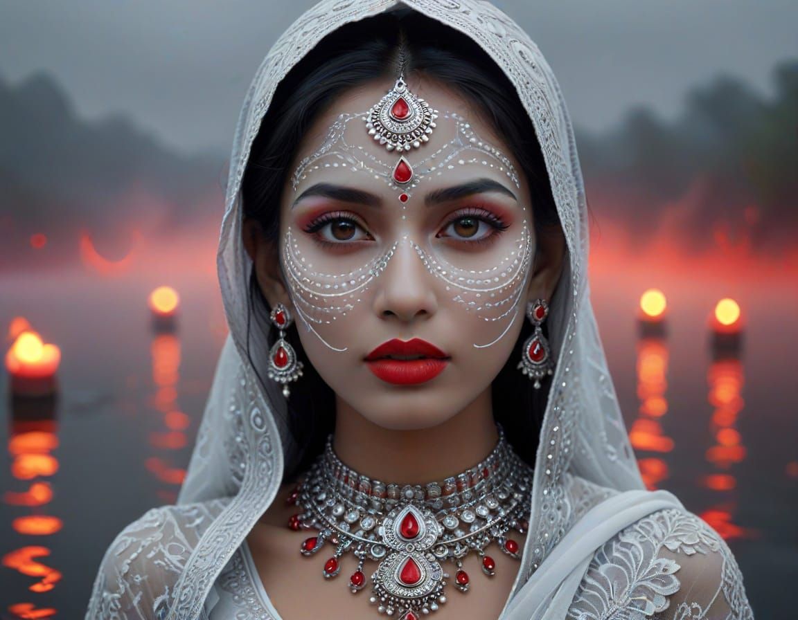 Mystery and beauty entwined in shadows