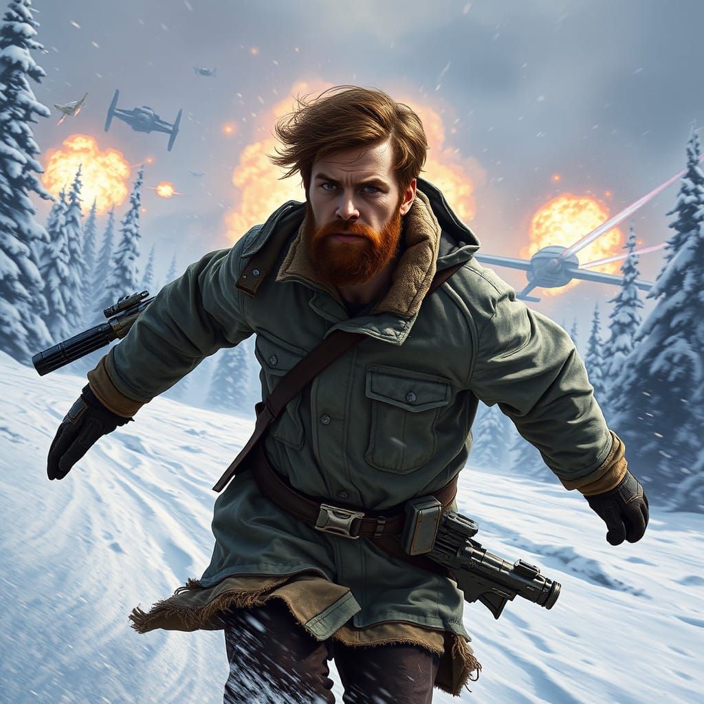 Desperate Smuggler Flees Echo Base in Hoth Battle Parka