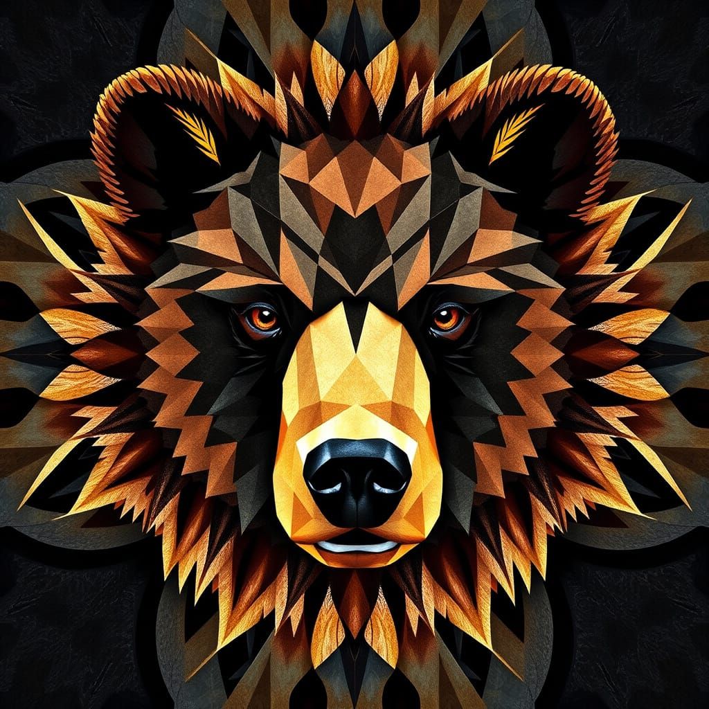 Geometric Tessellation of a Bear