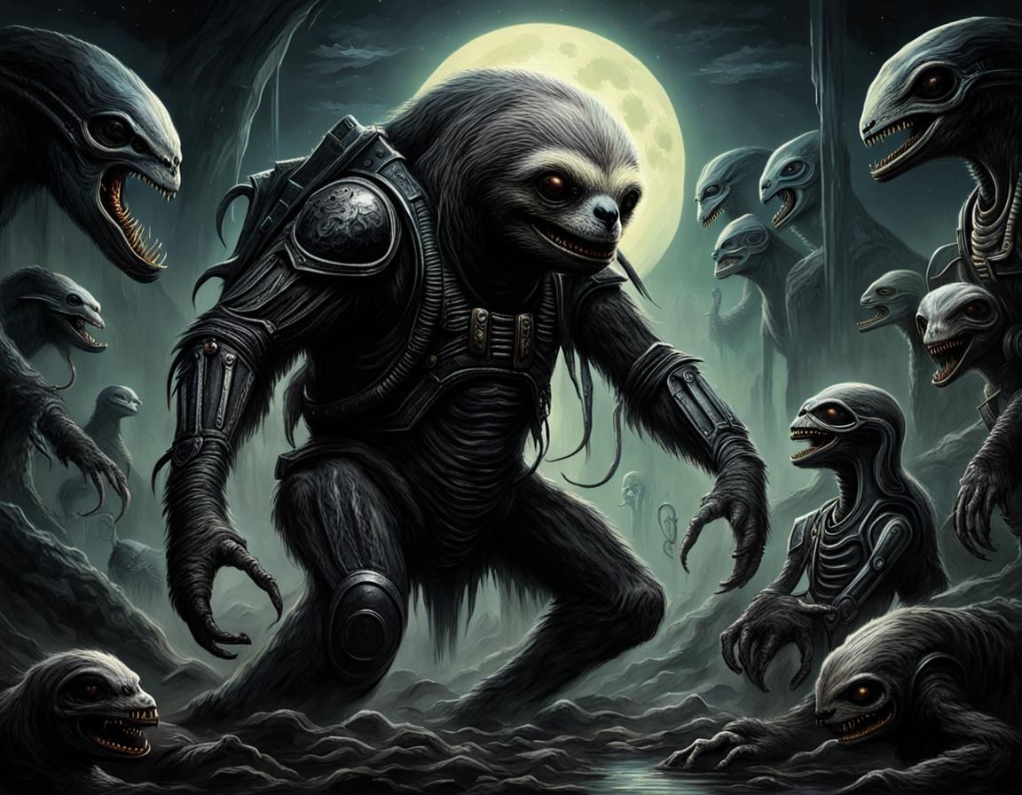 Eldritch Sloth Xenomorph: A Horror Masterpiece