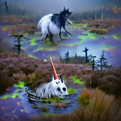 Unicorn in Misty Bog