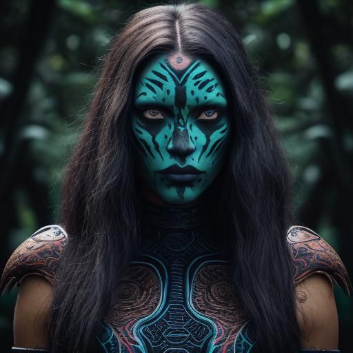 Jaguar-Alien Queen of the Dark Forest