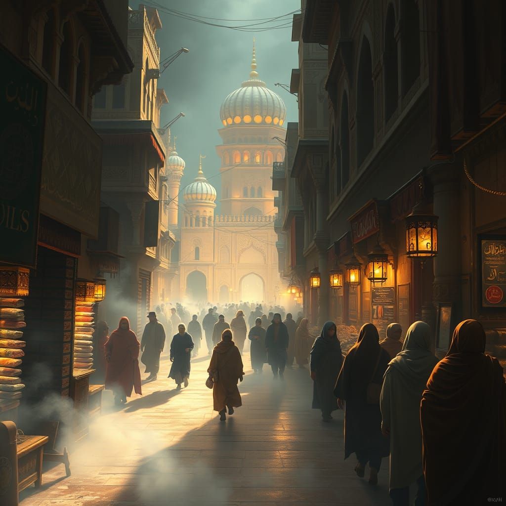 Arabian Nights Bazaar from a Dreamer's Perspective
