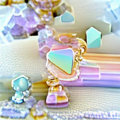 Pastel Fractal Crystal Design