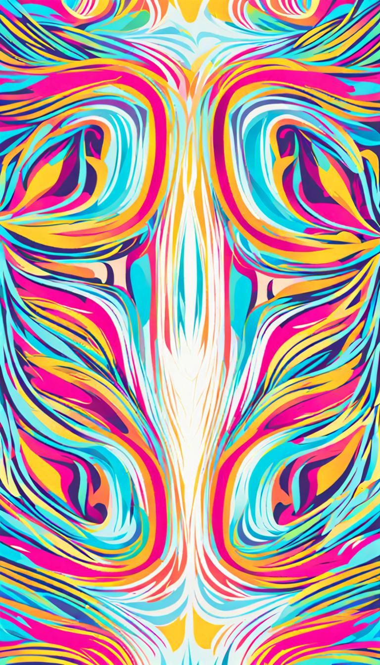 Neon Optical Art: Infinite Psychedelic Pattern