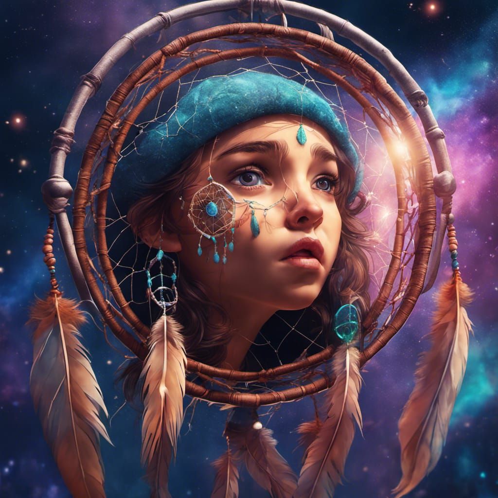 Dream Catcher in Space: Hyperrealistic Digital Art