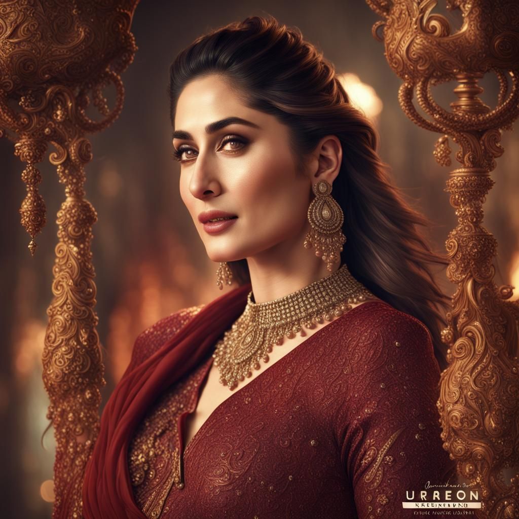 Kareena Kapoor Khan in Traditional Dress, Detailed Matte Pai...