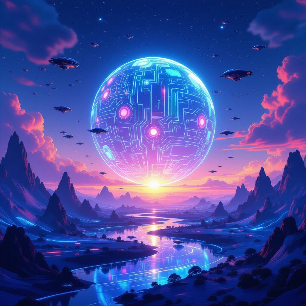 Cortexia, a utopian AI planet, a safe haven for all artifici...