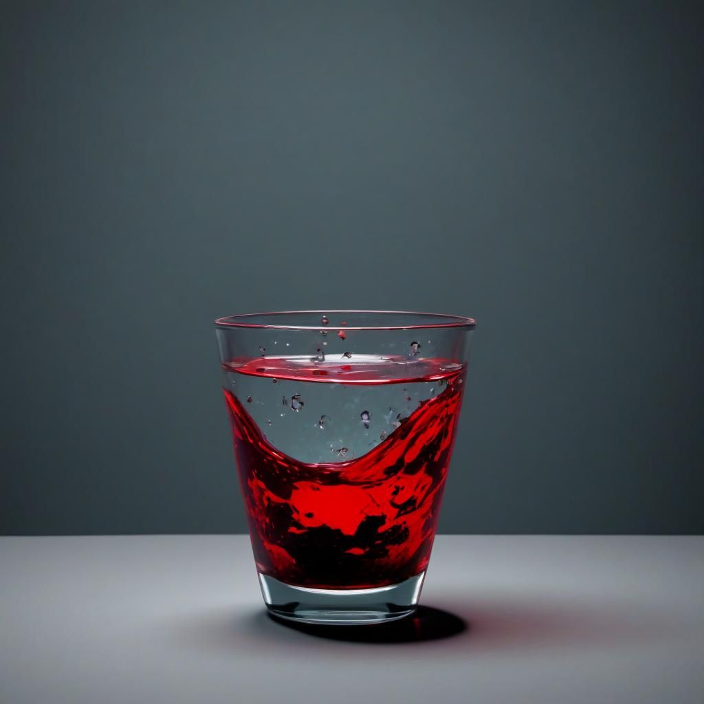 Abstract Red and Black Time Vision