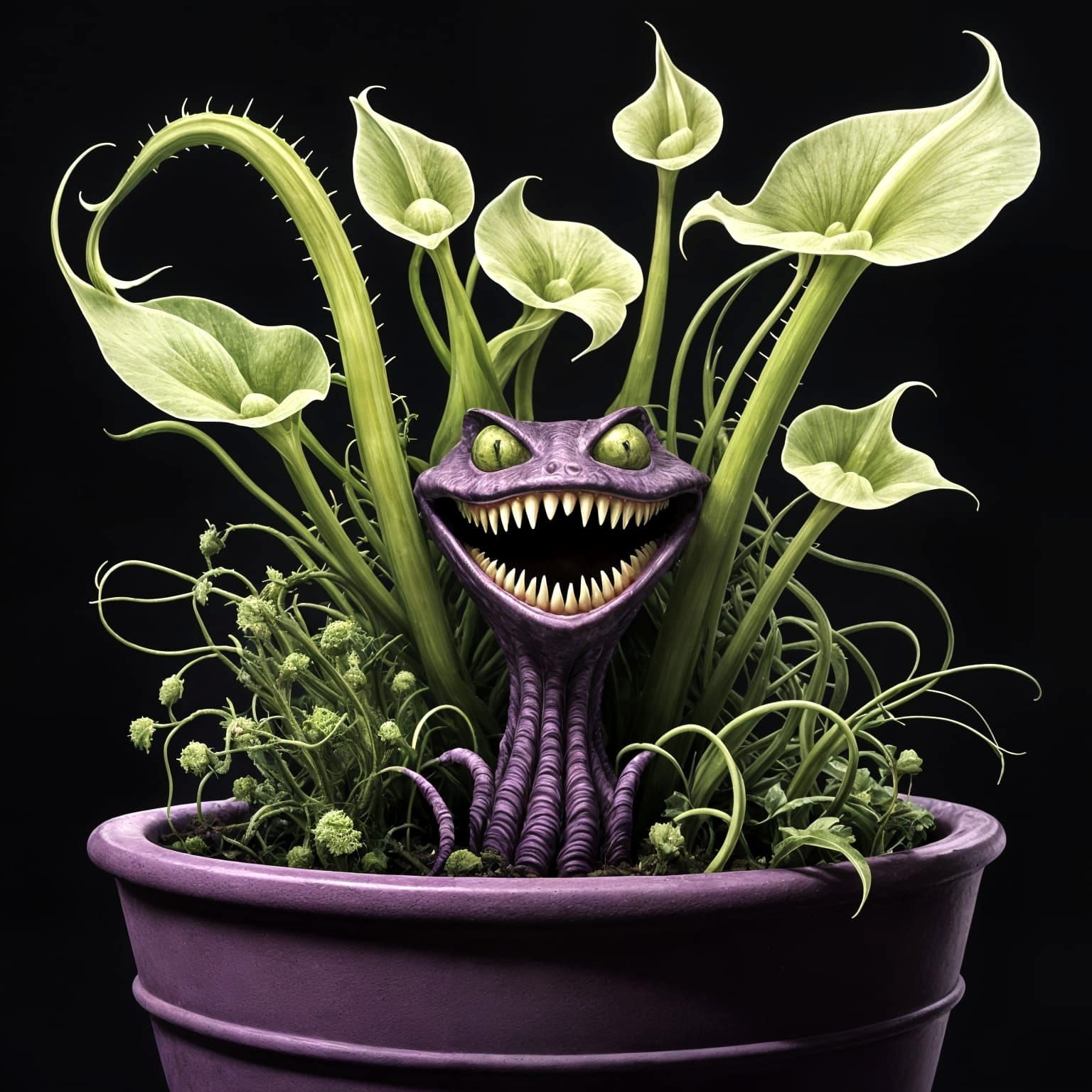 Sinister Bloom: A Carnivorous Grin