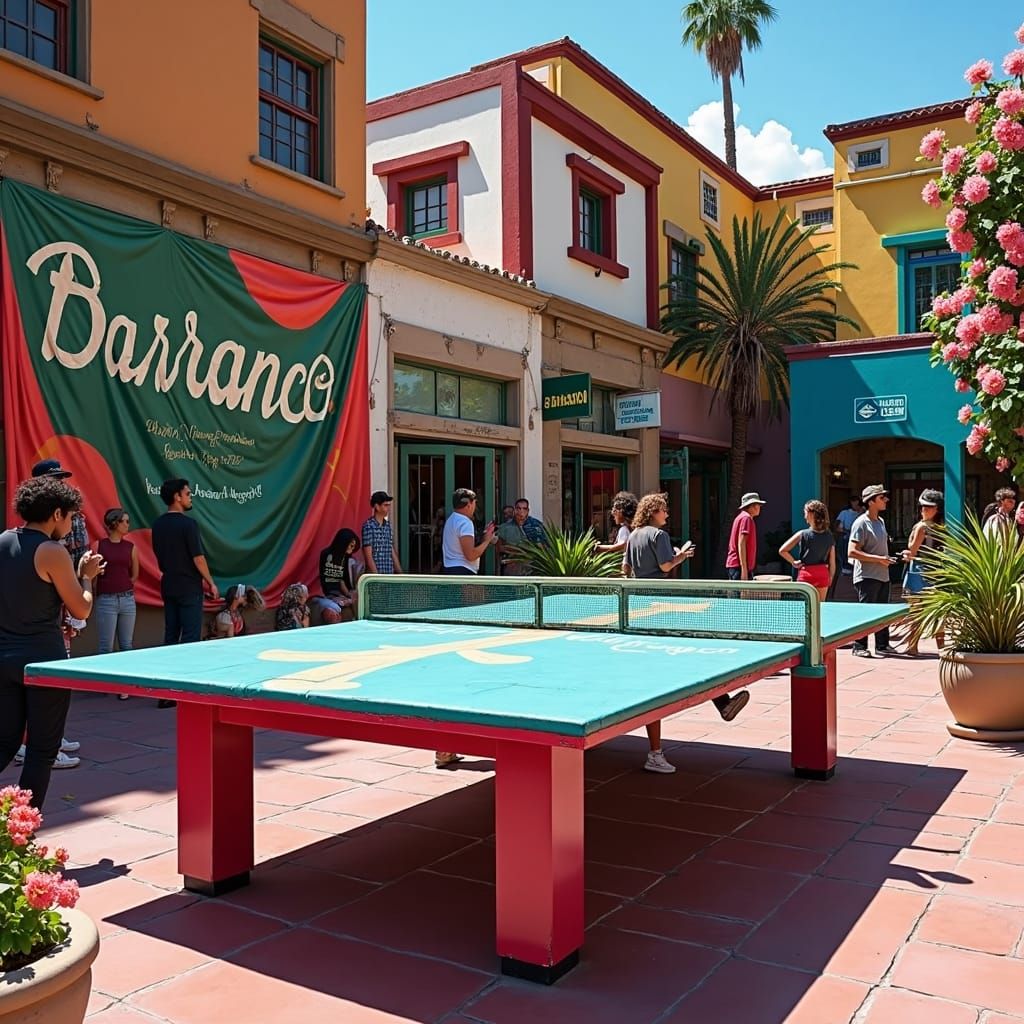 Community Park Gathering with Barranco Slogan