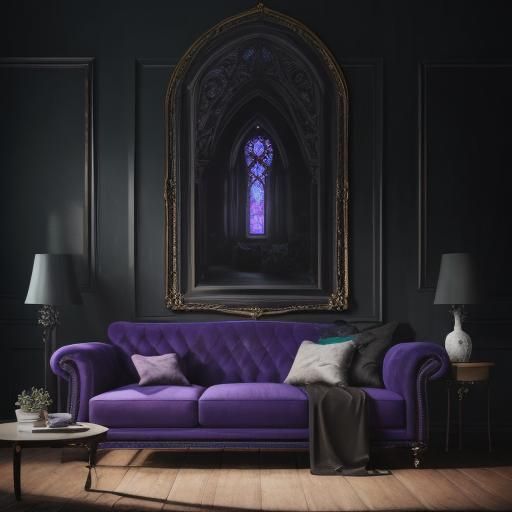 Cozy Gothic living room