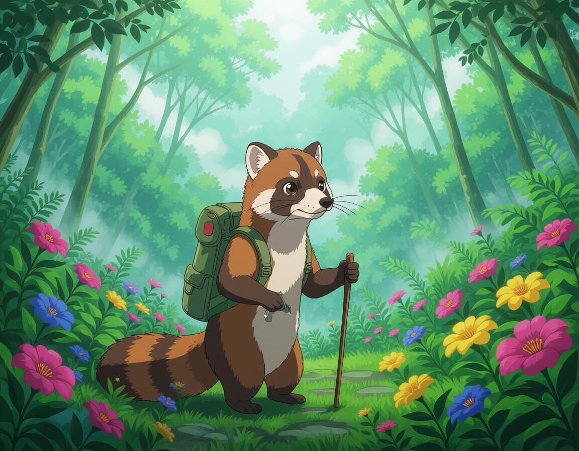 Coati's Anime Adventure in Cloud Forest