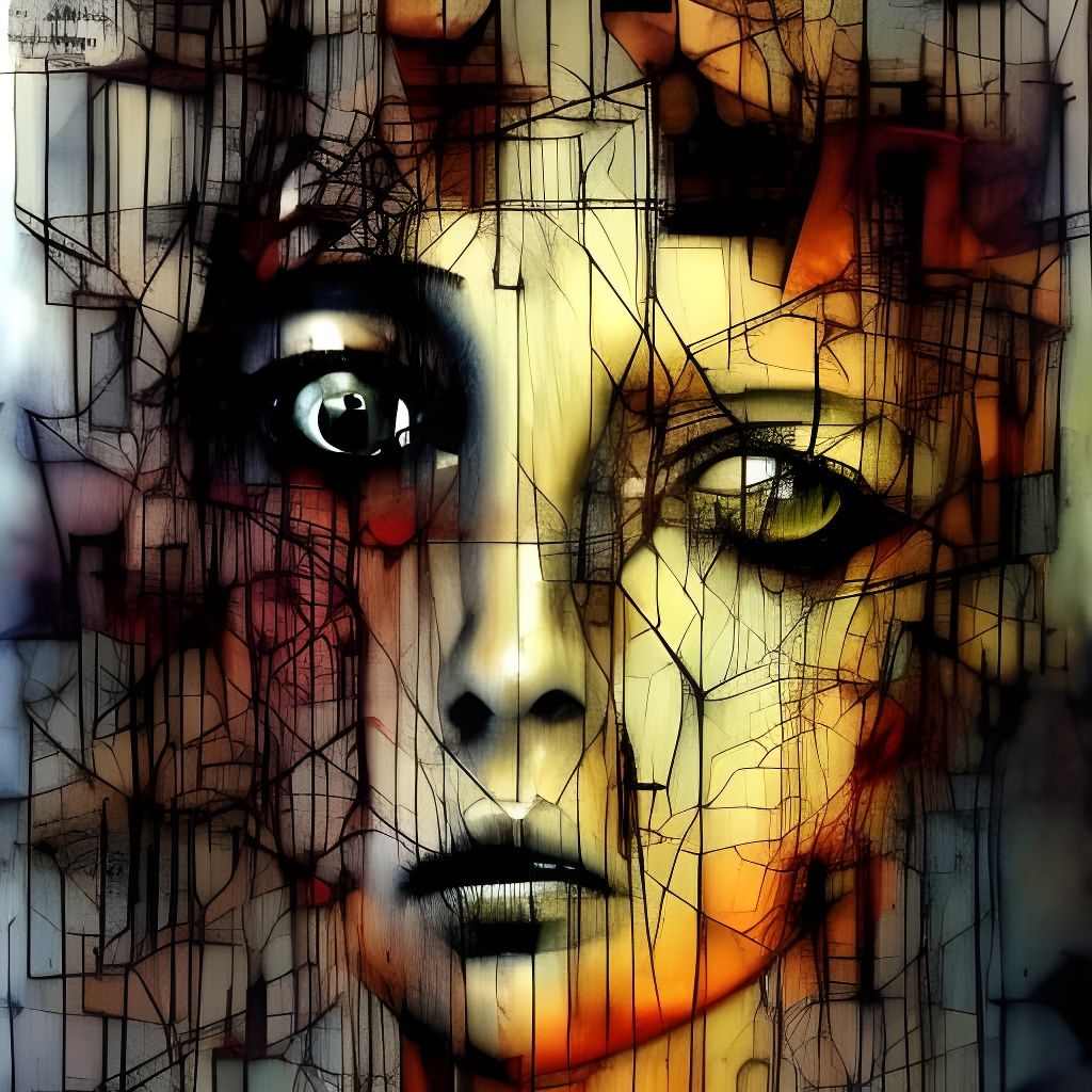 Surreal Claymation Portrait of Enraged Woman