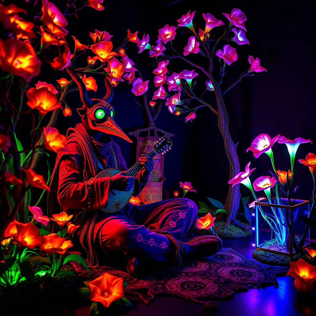 Blacklight Diorama: Sawfish Man Serenade