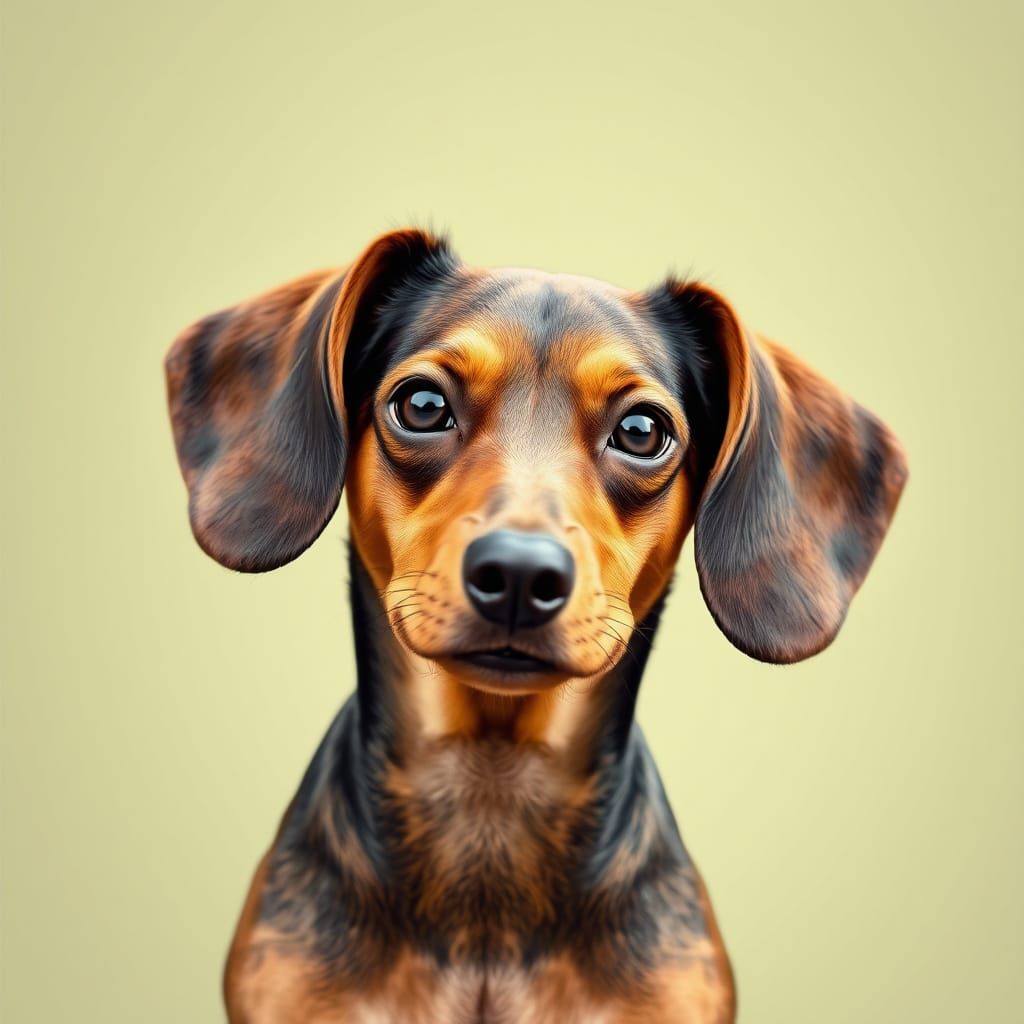 Cute Wiener Dog Portrait