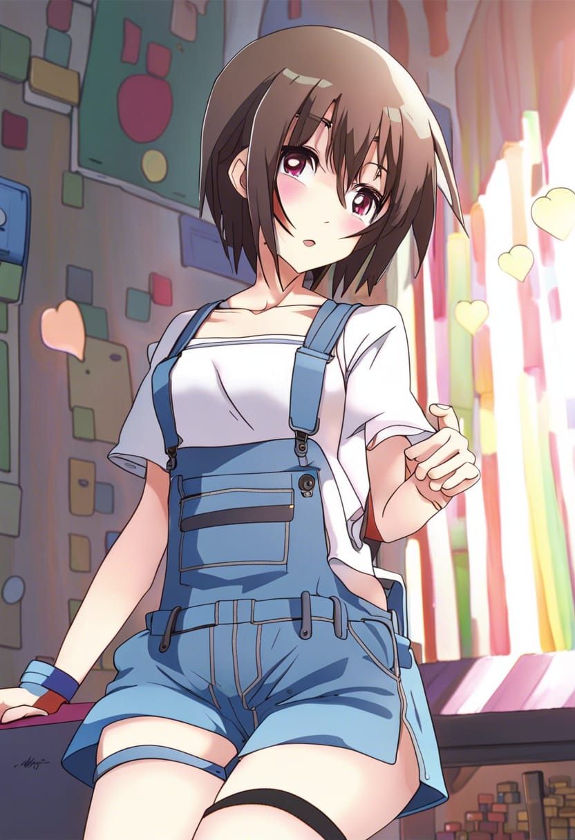 Haruhi Suzumiya Leaning Against Wall