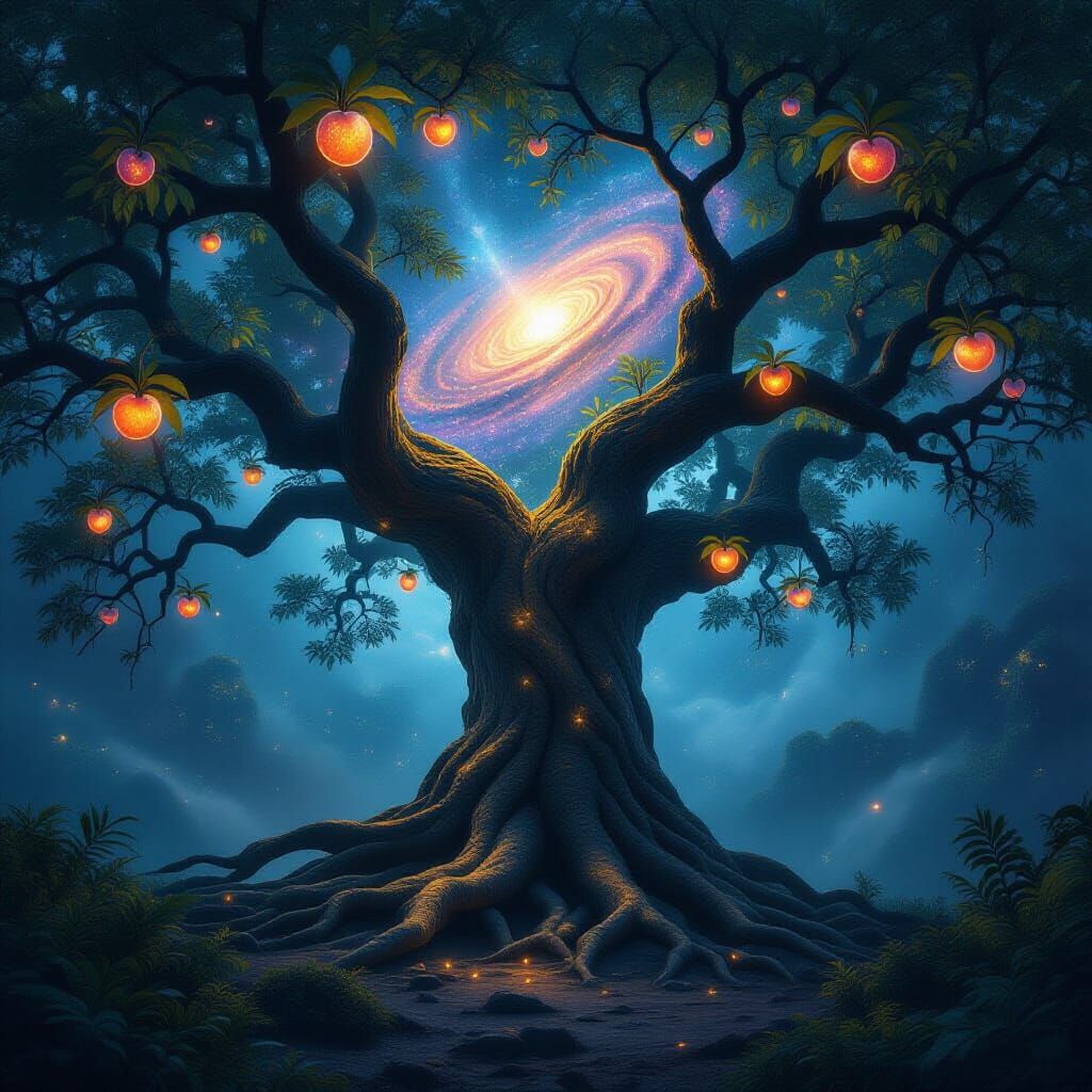 Ancient Cosmic Tree Reaching Towards a Galaxy