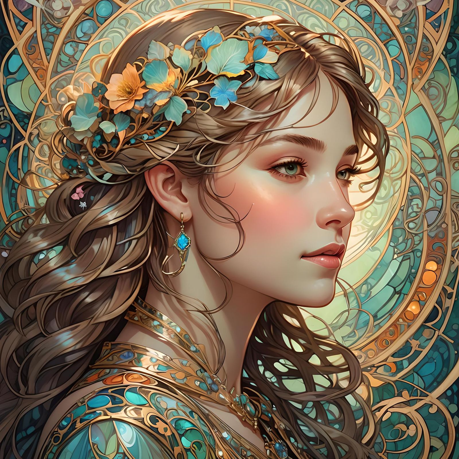 Radiant Portrait of Glowing Happiness