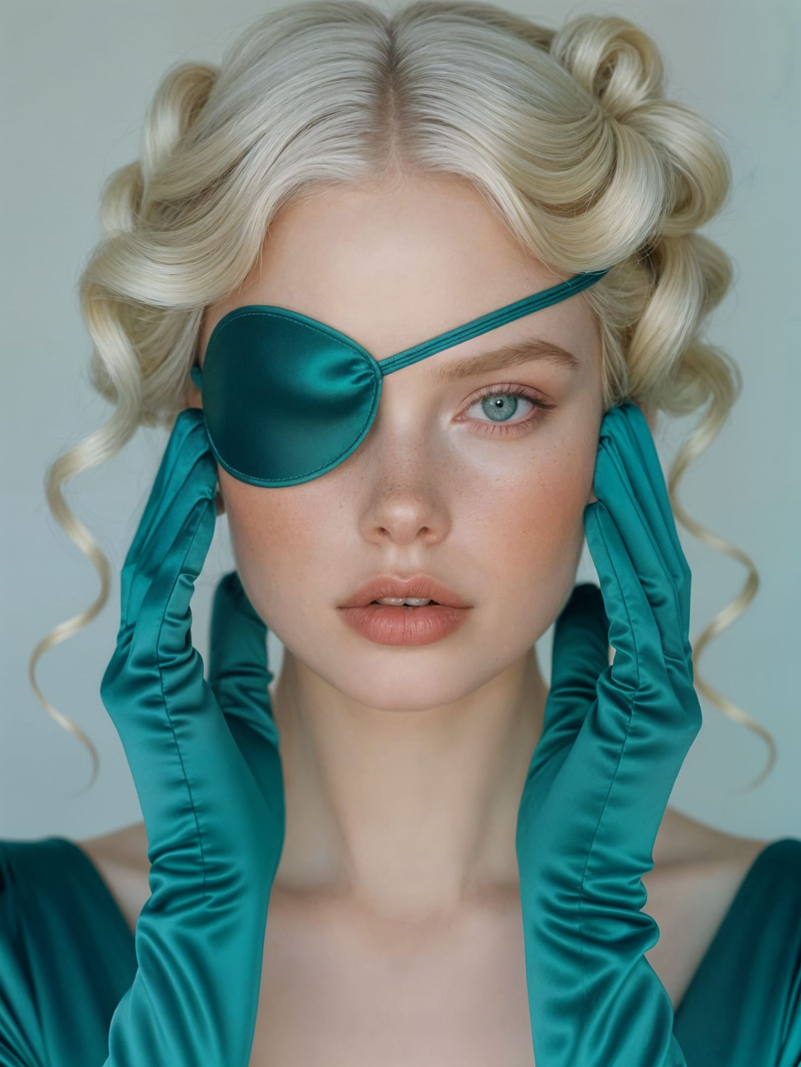 Photorealistic Fantasy Portrait of a Danish Woman in Teal