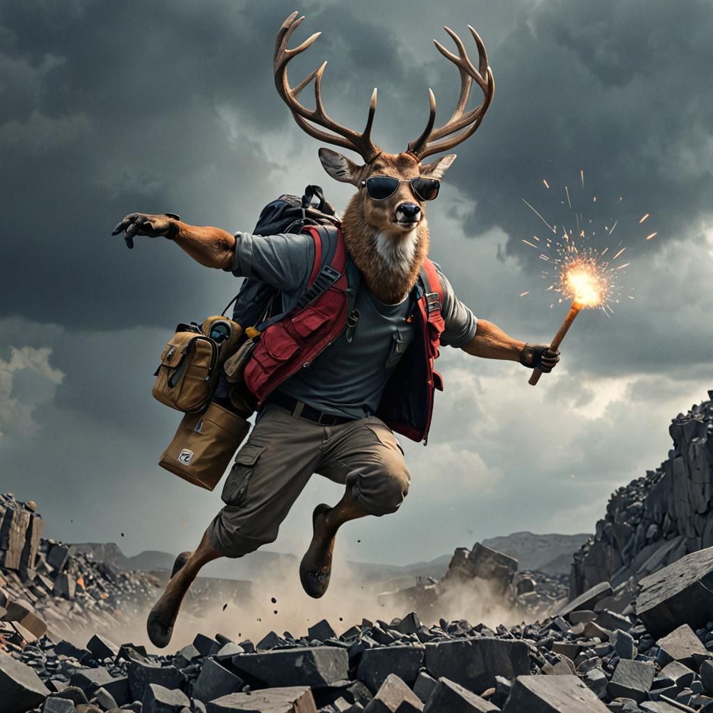 Bombadeer: Deer Archvillain in Quarry Chaos