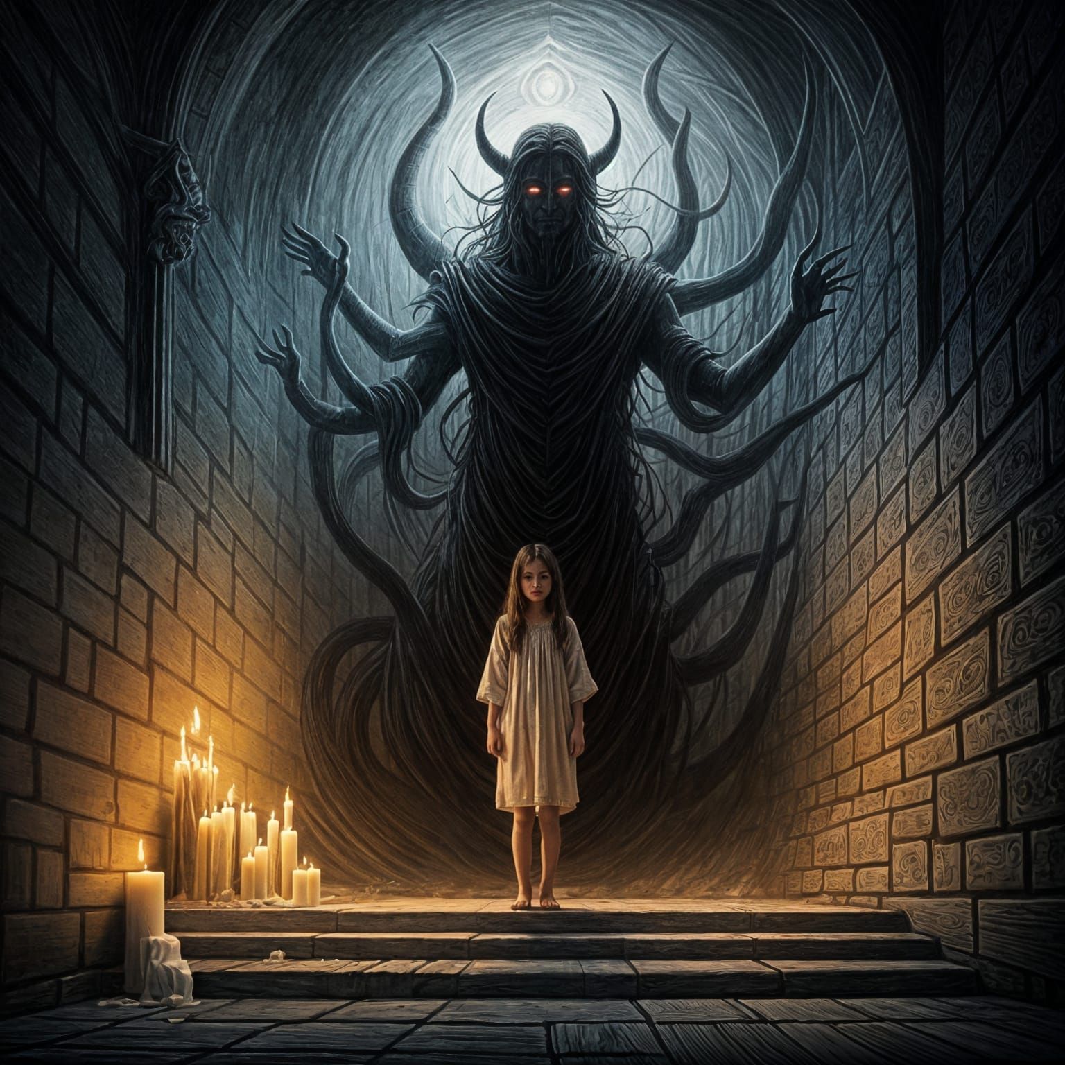 Ancient Evil God Lures Innocent Girl with Deception