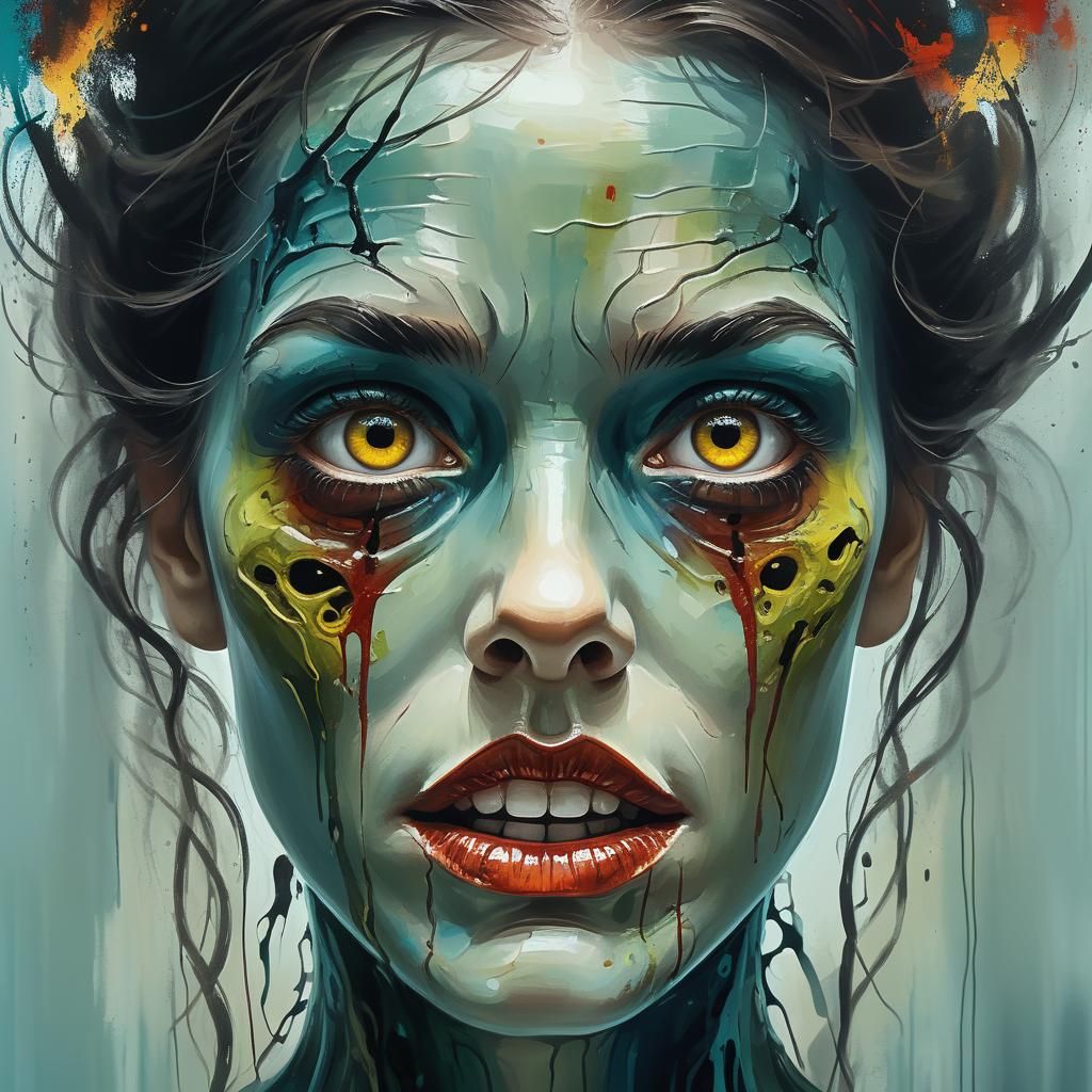 Surreal Horror Portrait in Digital Matte Painting