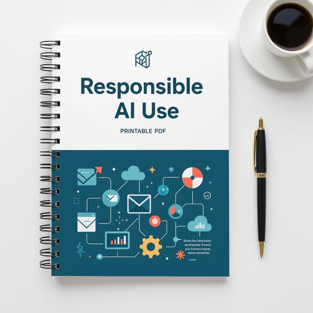 Notebook with AI Text in High-Quality Photo Style