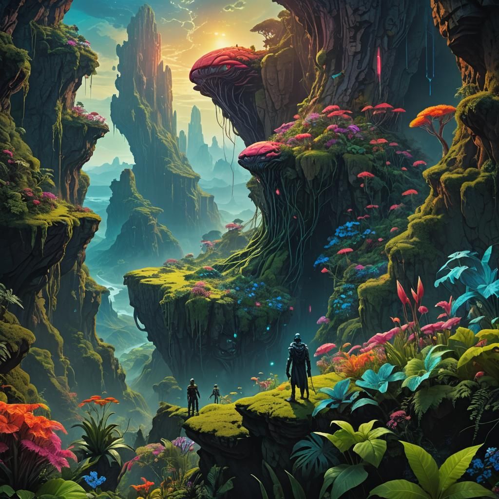 Majestic Alien in a Lush Pandora Landscape