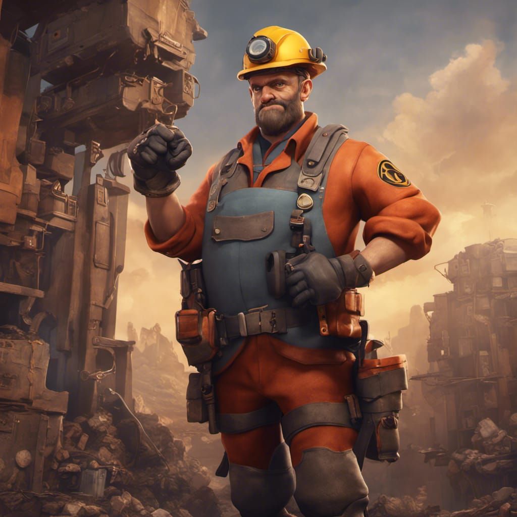 Team Fortress 2 Engineer: Detailed Matte Painting