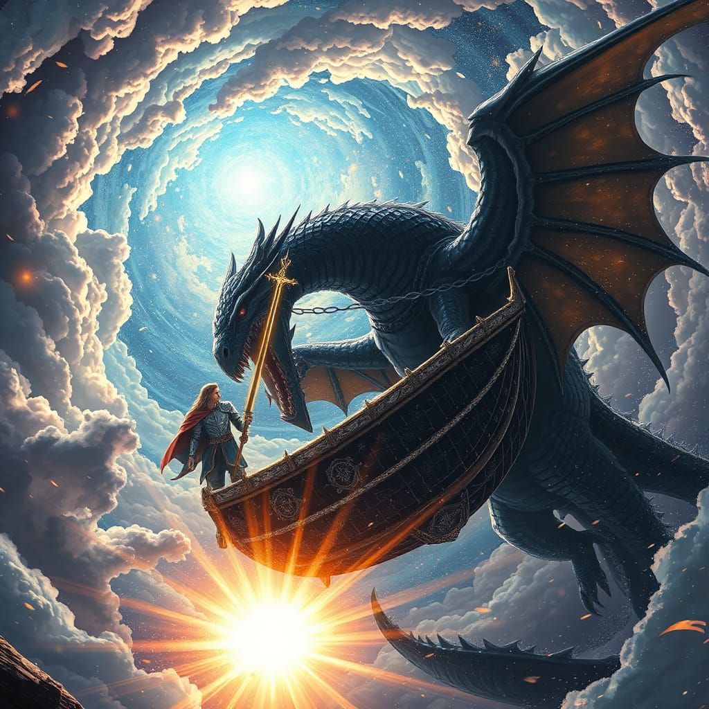 Earendil Confronts Ancalagon in Epic Sky Battle