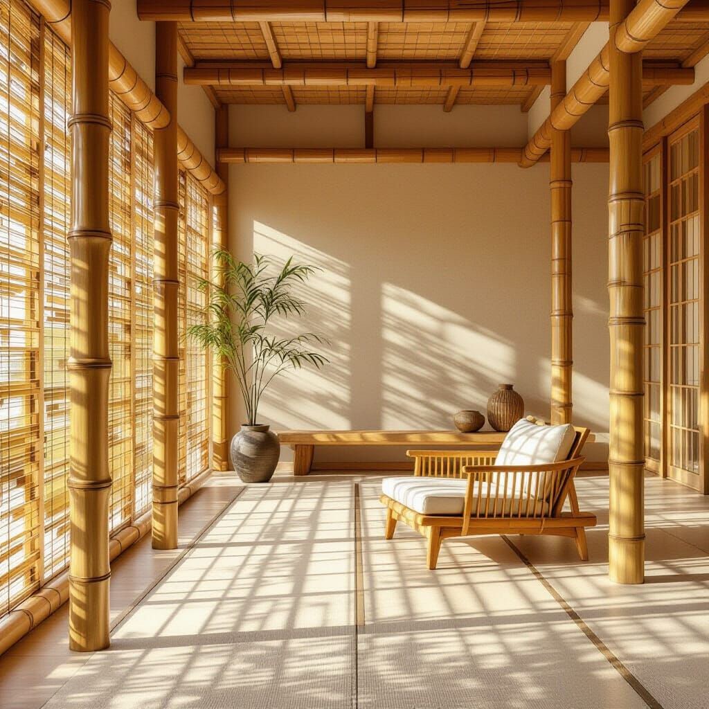 Minimalist Bamboo Design: Natural Rhythm and Calm Energy
