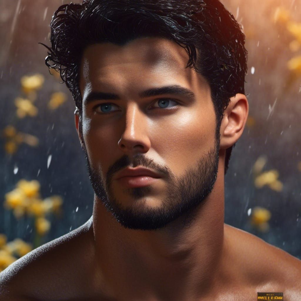 Handsome Greek God Narcissus in Detailed Matte Painting